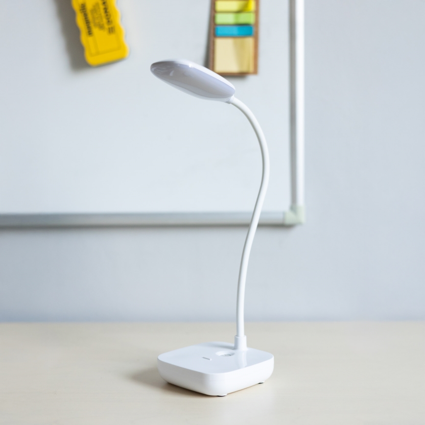 Zuma Line - LED Ladattava pöytävalaisin LED/7W/1200 mAh 3000/4500/6000K CRI 90 valkoinen