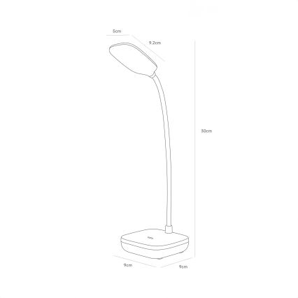 Zuma Line - LED Ladattava pöytävalaisin LED/7W/1200 mAh 3000/4500/6000K CRI 90 valkoinen