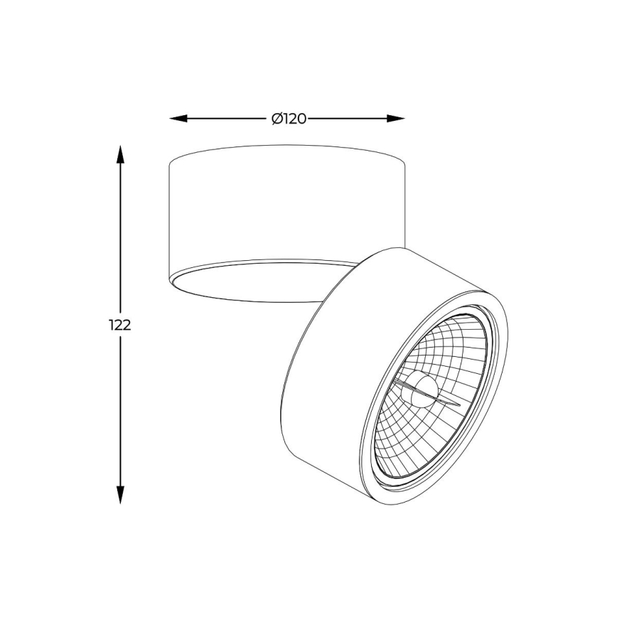 Zuma Line - Kohdevalaisin 1xGU10-ES111/15W/230V musta