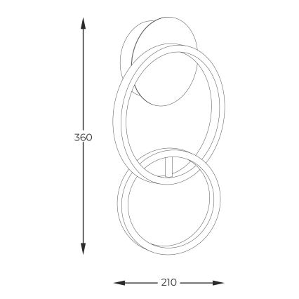 Zuma Line - LED-seinävalaisin LED/18W/230V 3000/4000/6000K kulta
