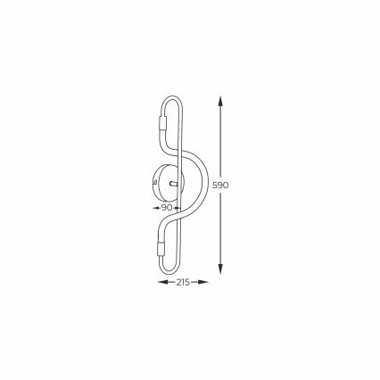 Zuma Line - LED-seinävalaisin BALBO LED/10W/230V 3000/4000/6000K musta
