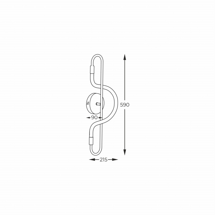 Zuma Line - LED-seinävalaisin BALBO LED/10W/230V 3000/4000/6000K musta