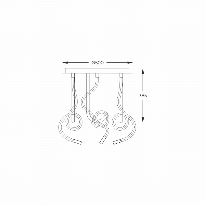 Zuma Line - Kiinteä LED-kattokruunu LED/45W/230V 3000/4000/6000K musta