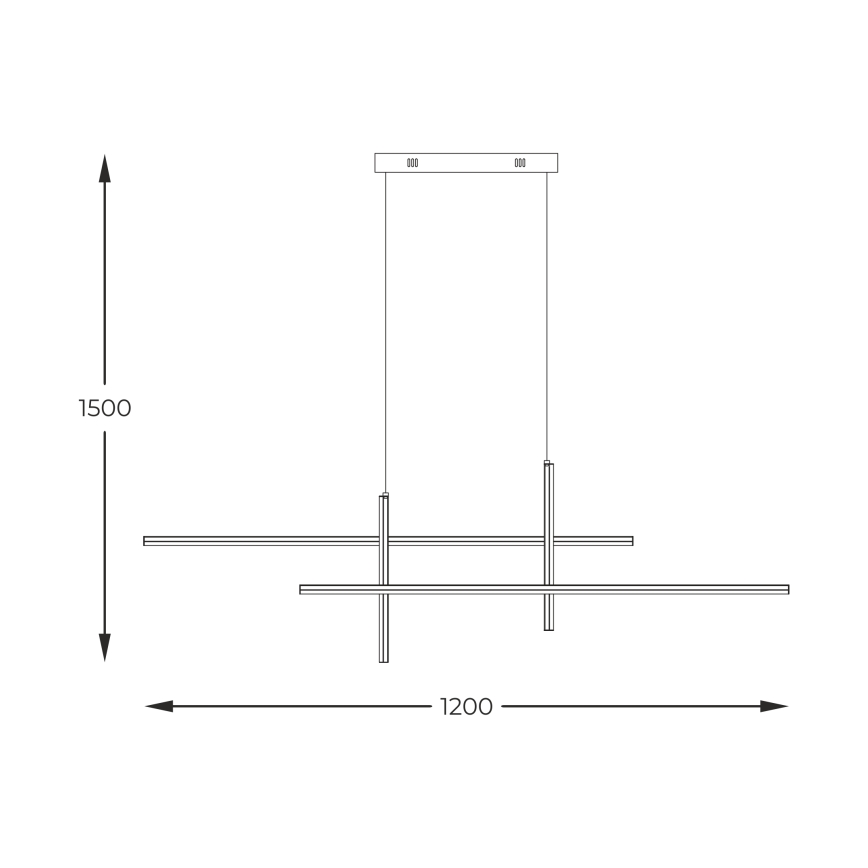 Zuma Line - LED-kattokruunu johdossa LED/42W/230V 3000/4000/6000K kulta