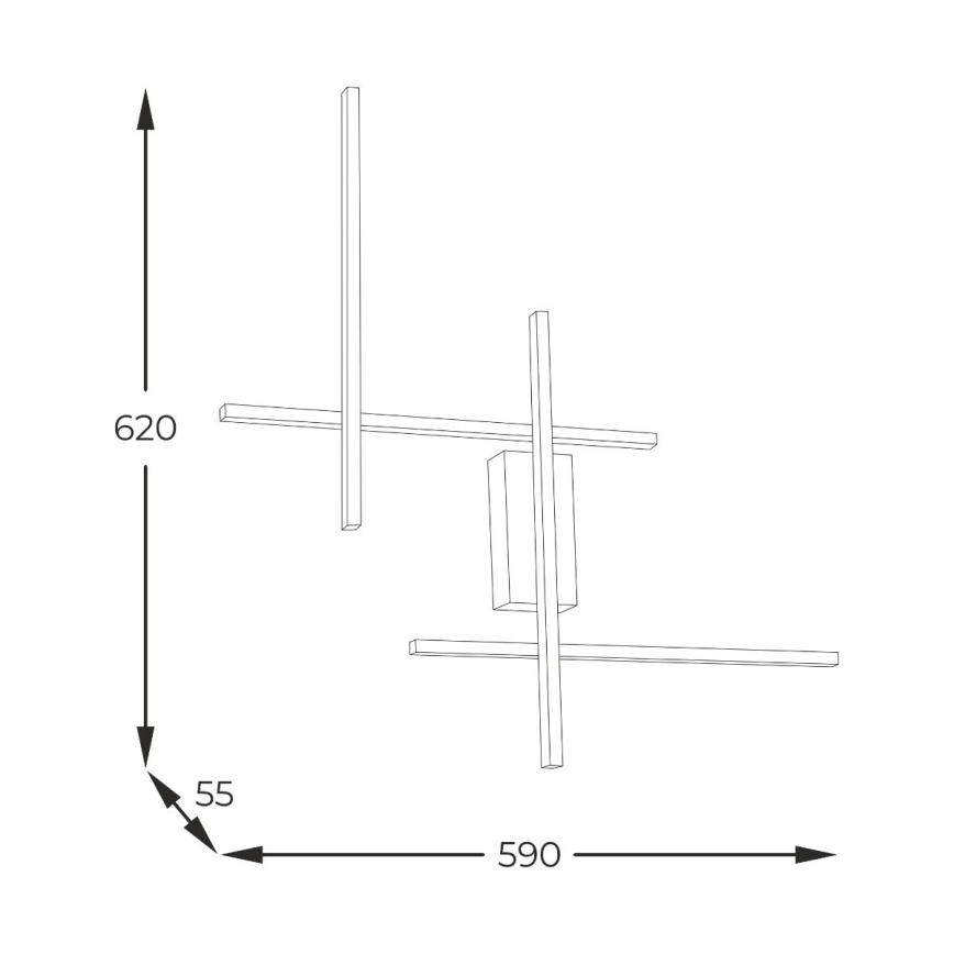 Zuma Line - LED-seinävalaisin LED/32W/230V 3000/4000/6000K kulta