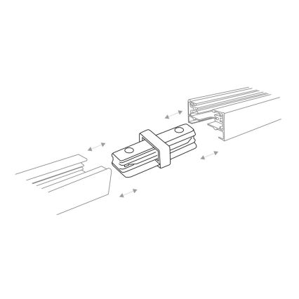 Zuma Line - Kohdevalaisin kiskojärjestelmään 6xGU10/10W/230V musta + kiskojärjestelmän lisävarusteet