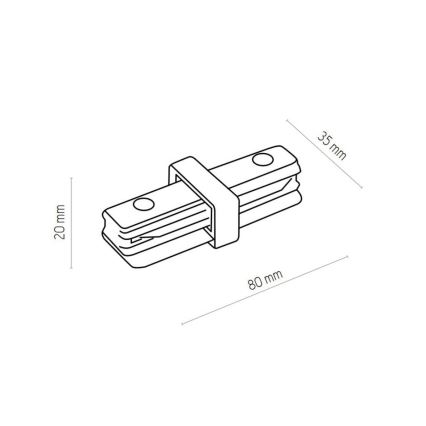 Zuma Line - Kohdevalo kiskojärjestelmään 6xGU10/10W/230V musta + kiskotarvikkeet