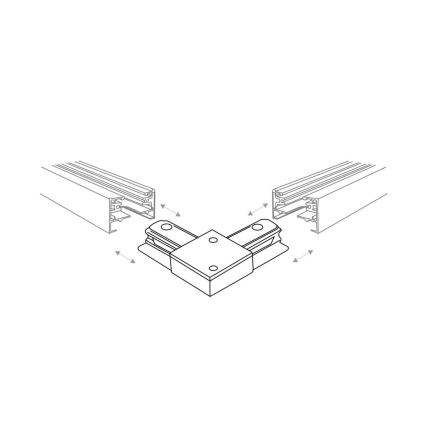 Zuma Line - Kohdevalo kiskojärjestelmään 8xGU10/10W/230V musta + kiskotarvikkeet