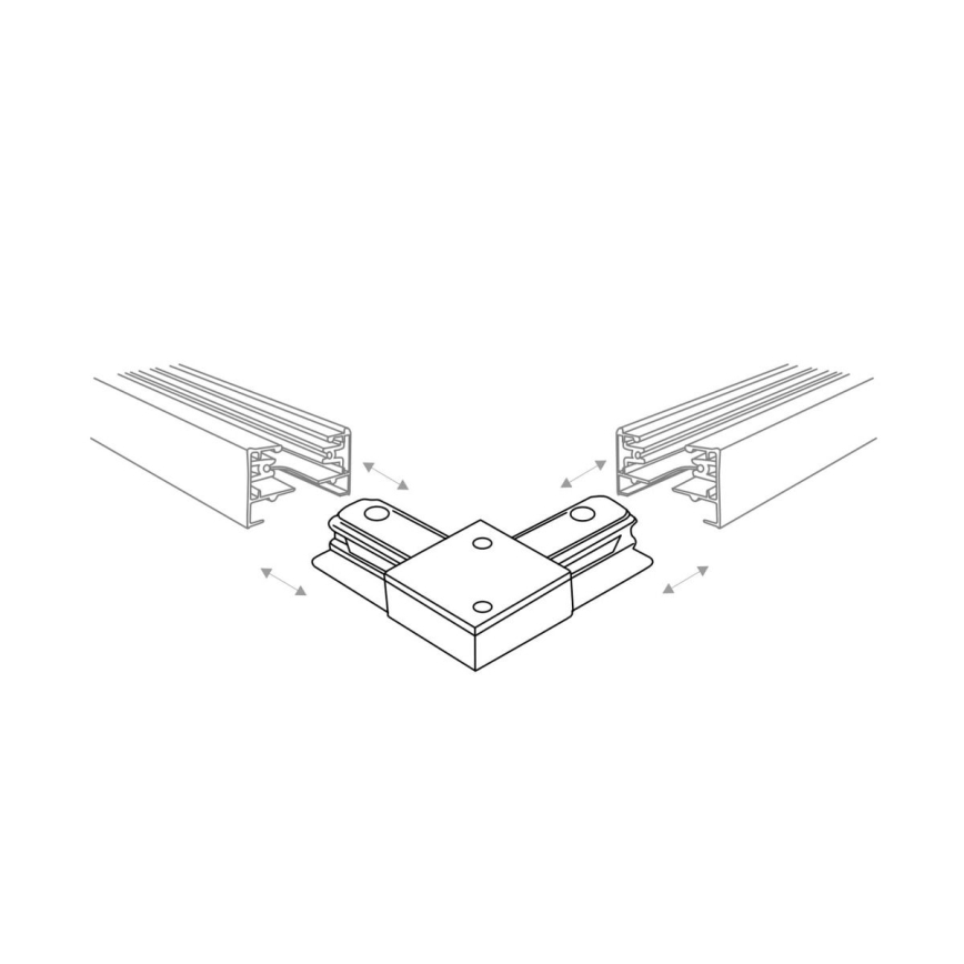 Zuma Line - Kohdevalo kiskojärjestelmään 8xGU10/10W/230V musta + kiskotarvikkeet