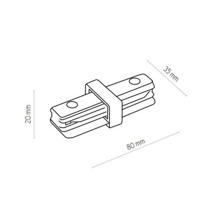 Zuma Line - Kohdevalo kiskojärjestelmään 6xGU10/10W/230V valkoinen + kiskotarvikkeet