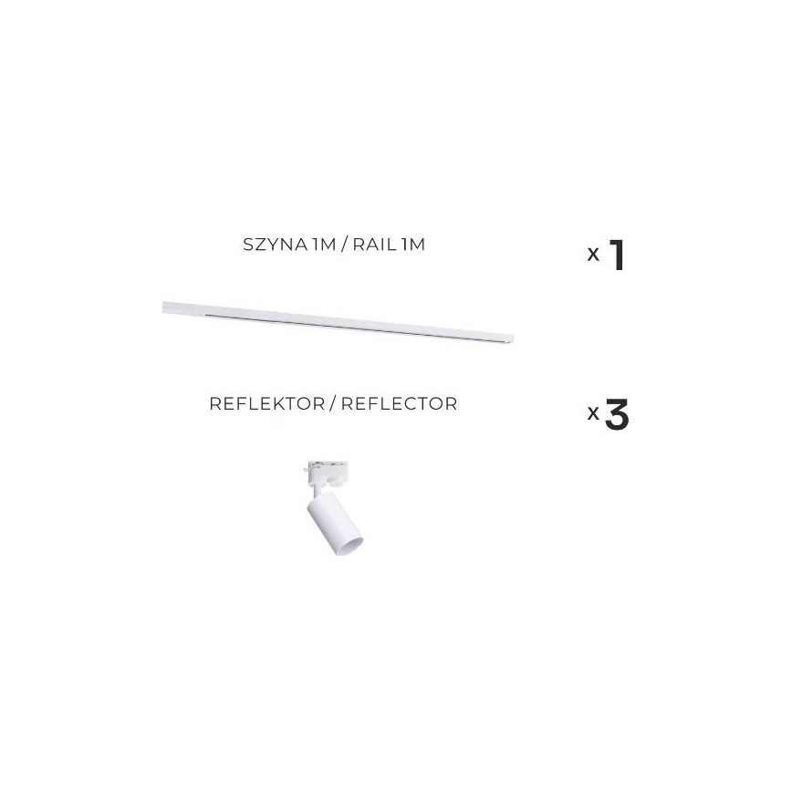 Zuma Line - Kiskoon asennettava kohdevalaisin 3xGU10/35W/230V valkoinen