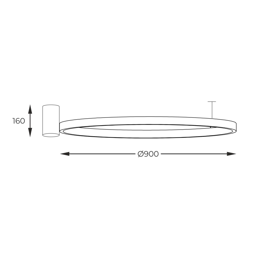 Zuma Line - LED-kattovalaisin LED/40W/230V 3000/4000/6000K halkaisija 90 cm musta