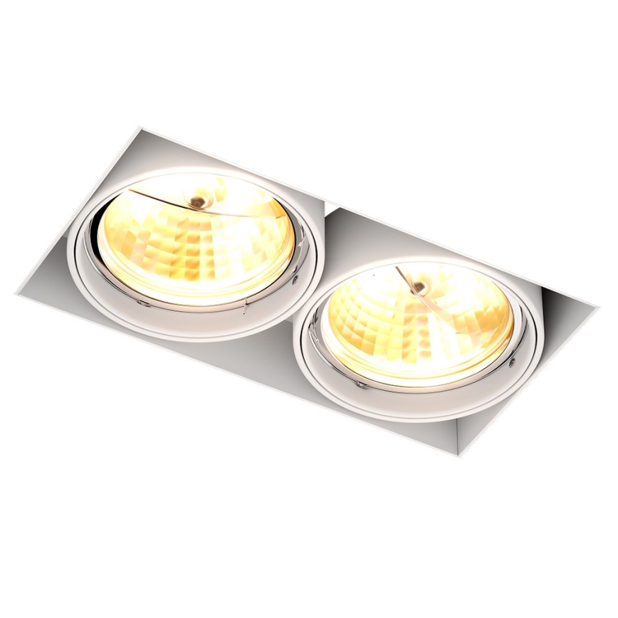 Zuma Line 94364-WH-Upotettava valo ONEON 2xGU10-AR111/15W/230V valkoinen