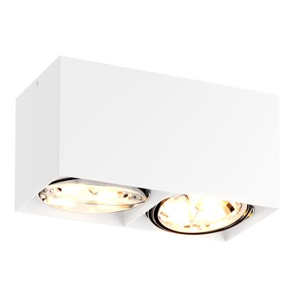Zuma Line ACGU10-116 -  Kohdevalo BOX 2 2xGU10-ES111/15W/230V valkoinen
