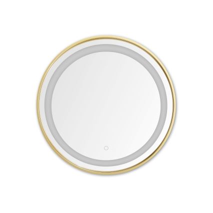 Zuma Line - LED Kylpyhuone seinä peili taustavalolla LED/24W/230V 3000/4000/6000K halkaisija 60 cm IP44 kulta