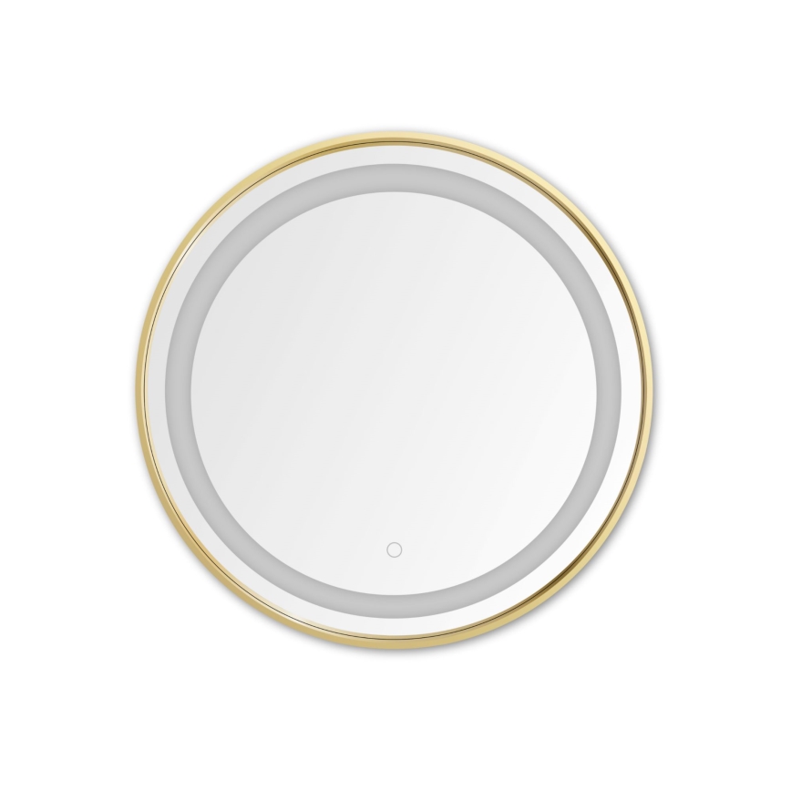 Zuma Line - LED Kylpyhuone seinä peili taustavalolla LED/24W/230V 3000/4000/6000K halkaisija 60 cm IP44 kulta
