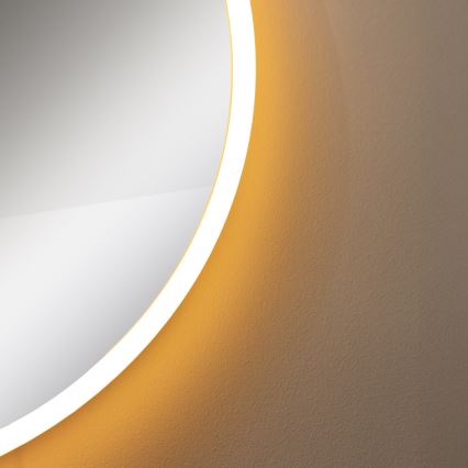 Zuma Line - LED Kylpyhuone seinä peili taustavalolla LED/24W/230V 3000/4000/6000K halkaisija 60 cm IP44 valkoinen/kulta