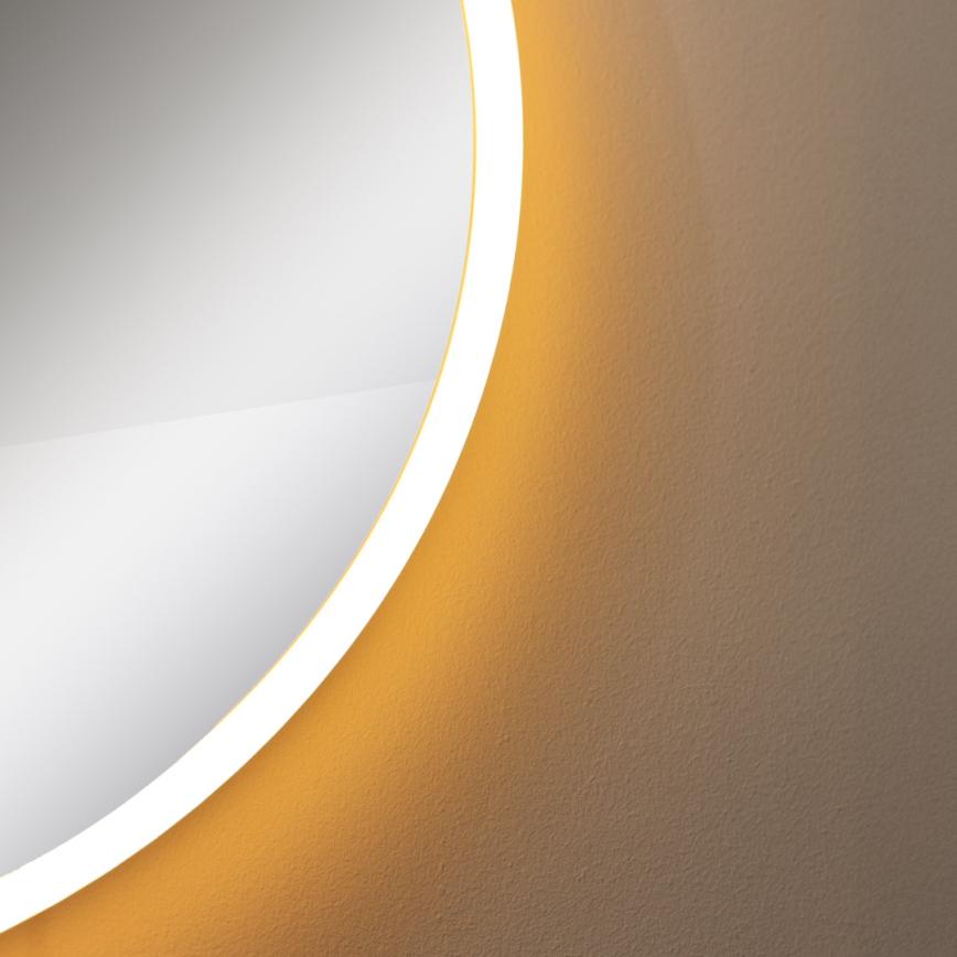 Zuma Line - LED Kylpyhuone seinä peili taustavalolla LED/24W/230V 3000/4000/6000K halkaisija 60 cm IP44 valkoinen/kulta