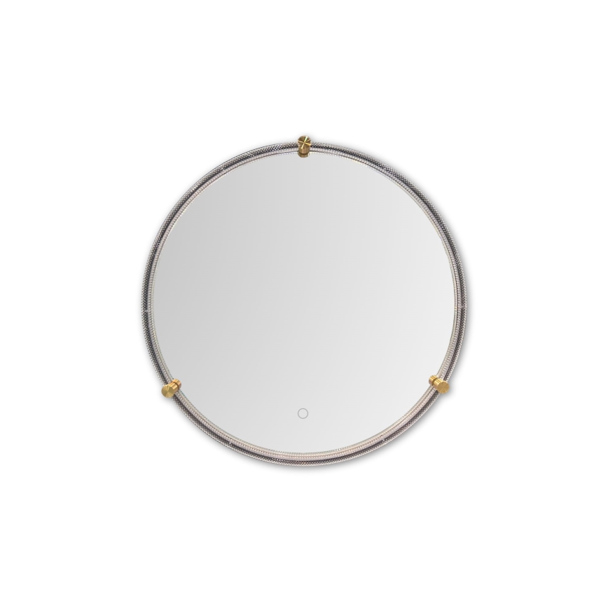 Zuma Line - LED Kylpyhuone seinä peili taustavalolla LED/24W/230V 3000/4000/6000K halkaisija 60 cm IP44 läpinäkyvä/kulta