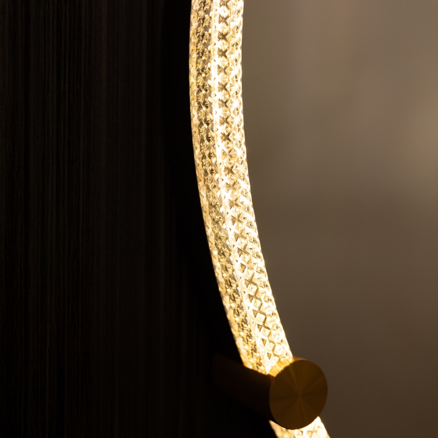 Zuma Line - LED Kylpyhuone seinä peili taustavalolla LED/24W/230V 3000/4000/6000K halkaisija 60 cm IP44 läpinäkyvä/kulta
