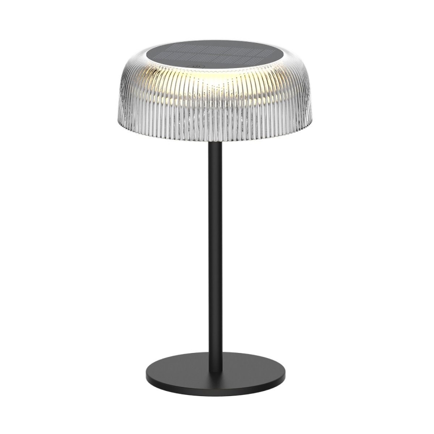 Zuma Line - LED Himmennettävä aurinko ladattava pöytävalaisin LED/2,5W/2000 mAh IP44 musta