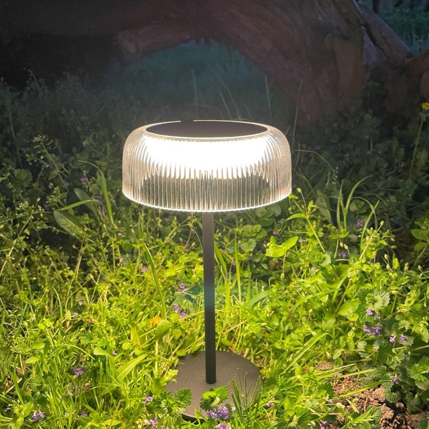Zuma Line - LED Himmennettävä aurinko ladattava pöytävalaisin LED/2,5W/2000 mAh IP44 musta