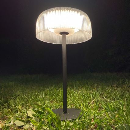 Zuma Line - LED Himmennettävä aurinko ladattava pöytävalaisin LED/2,5W/2000 mAh IP44 musta