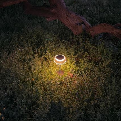 Zuma Line - LED Himmennettävä aurinko ladattava pöytävalaisin LED/2,5W/2000 mAh IP44 musta