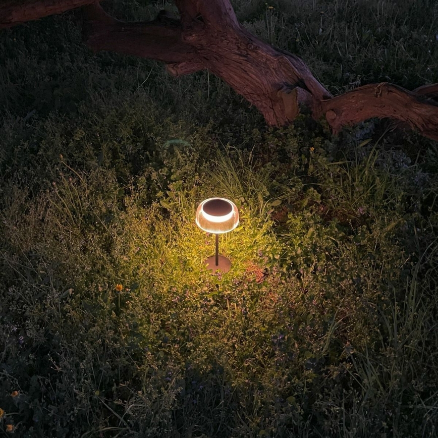 Zuma Line - LED Himmennettävä aurinko ladattava pöytävalaisin LED/2,5W/2000 mAh IP44 musta