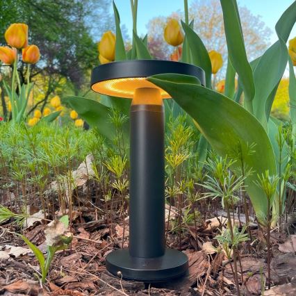 Zuma Line - LED Himmennettävä aurinko ladattava pöytävalaisin LED/2W/2000 mAh IP44 musta