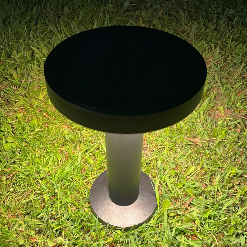 Zuma Line - LED Himmennettävä aurinko ladattava pöytävalaisin LED/2W/2000 mAh IP44 musta