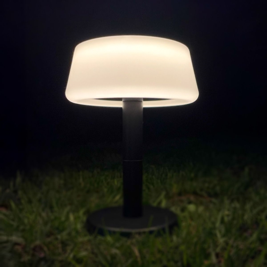 Zuma Line - LED himmennettävä aurinkokäyttöinen ladattava pöytälamppu LED/2,2W/2000 mAh IP44 musta