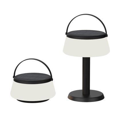 Zuma Line - LED Himmennettävä aurinko ladattava pöytävalaisin LED/2,2W/2000 mAh IP44 musta
