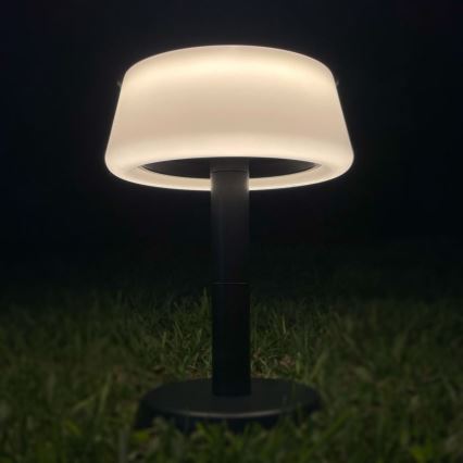 Zuma Line - LED Himmennettävä aurinko ladattava pöytävalaisin LED/2,2W/2000 mAh IP44 musta