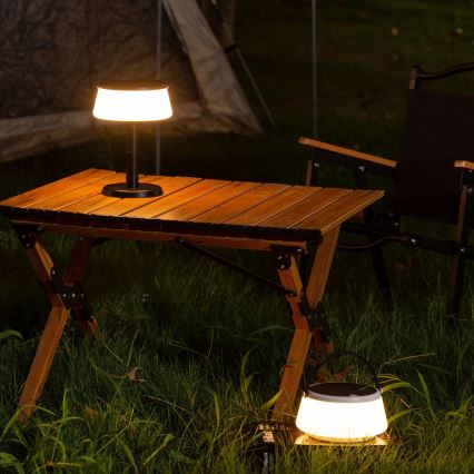 Zuma Line - LED Himmennettävä aurinko ladattava pöytävalaisin LED/2,2W/2000 mAh IP44 musta
