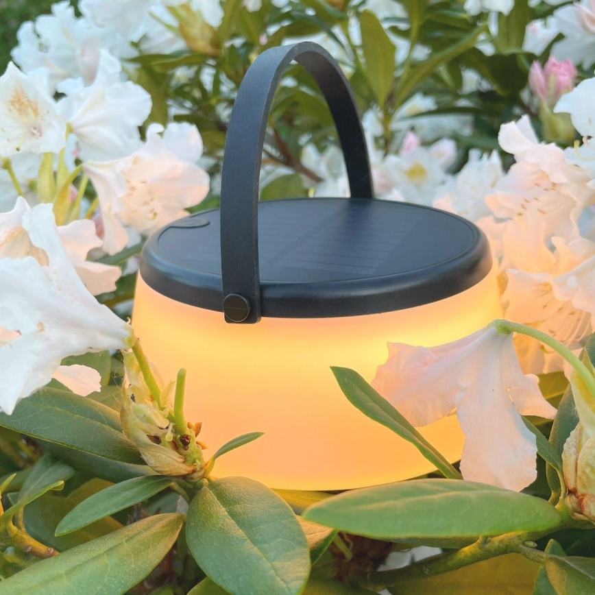 Zuma Line - LED Himmennettävä aurinko ladattava pöytävalaisin LED/2,2W/2000 mAh IP44 musta