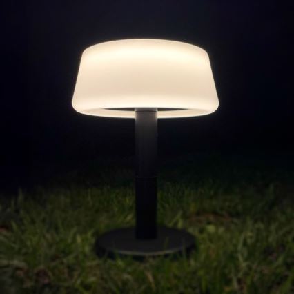 Zuma Line - LED Himmennettävä aurinko ladattava pöytävalaisin LED/2,2W/2000 mAh IP44 musta