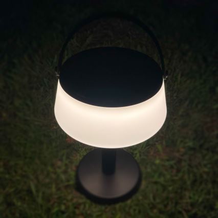 Zuma Line - LED Himmennettävä aurinko ladattava pöytävalaisin LED/2,2W/2000 mAh IP44 musta