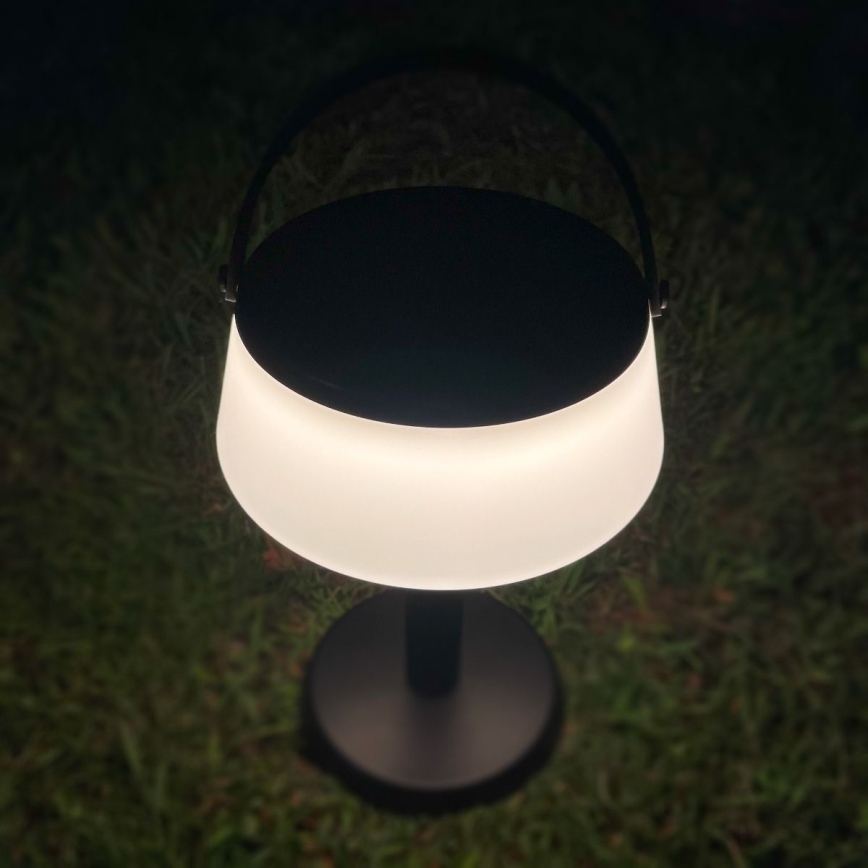 Zuma Line - LED Himmennettävä aurinko ladattava pöytävalaisin LED/2,2W/2000 mAh IP44 musta