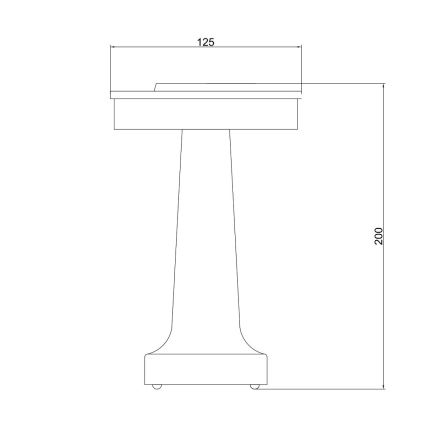 Zuma Line - LED Himmennettävä ja ladattava pöytälamppu LED/2,5W/1200 mAh 3000/4000/6000K kulta
