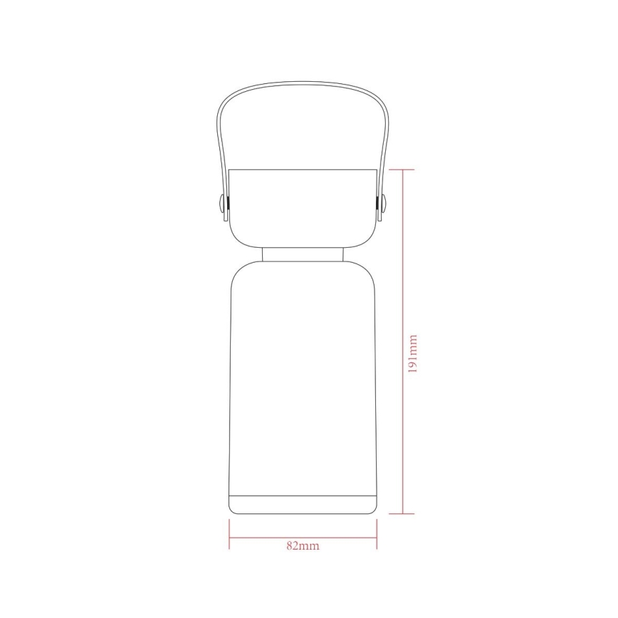 Zuma Line - LED Himmennettävä ja ladattava pöytälamppu LED/3W/1200 mAh 3000/4000/6500K IP44 ruskea