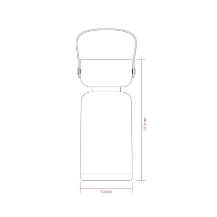 Zuma Line - LED himmennettävä ladattava pöytävalaisin LED/3W/1200 mAh 3000/4000/6500K IP44 ruskea