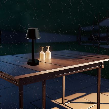Zuma Line - LED RGBW Himmennettävä ja ladattava pöytälamppu LED/0,7W/1300 mAh IP44 musta