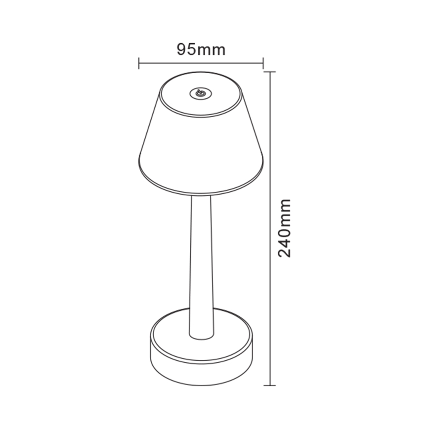 Zuma Line - LED RGBW Himmennettävä ja ladattava pöytälamppu LED/0,7W/1300 mAh IP44 musta