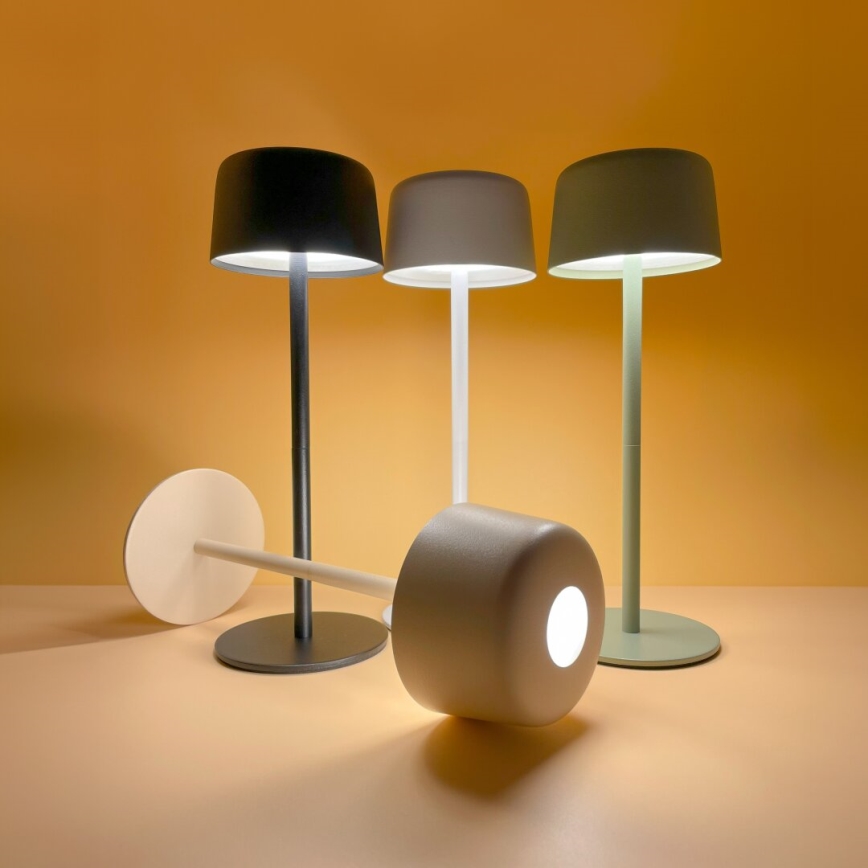 Zuma Line - LED himmennettävä ladattava pöytävalaisin LED/2W/1200 mAh IP44 kerma