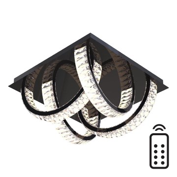 Zuma Line - himmennettävä kristallikatto LED-valaisin LED/23,5W/230V 2700-6000K musta + kaukosäädin