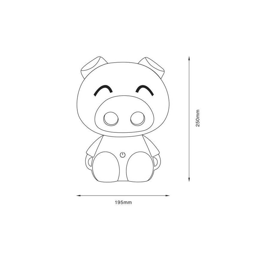 Zuma Line - LED Himmennettävä children's kosketus pöytävalaisin LED/3W/230V sika violetti