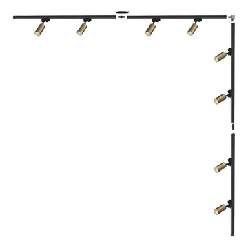 Zuma Line - Kiskojärjestelmään sopiva kohdevalaisin 8xGU10/35W/230V musta/kulta