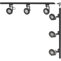 Zuma Line - Kiskojärjestelmään tarkoitettu kohdevalaisin 6xGU10/15W/230V, musta