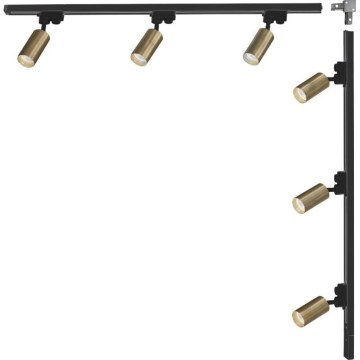 Zuma Line - Kiskojärjestelmän kohdevalaisin 6xGU10/35W/230V musta/kultainen